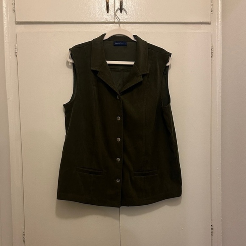 Karen Scott Dark Green Vest